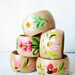 Set of 5 Vintage Handpainted Floral Napkin Rings
