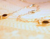 Vintage Sterling Silver Chain Necklace With Glass Accents