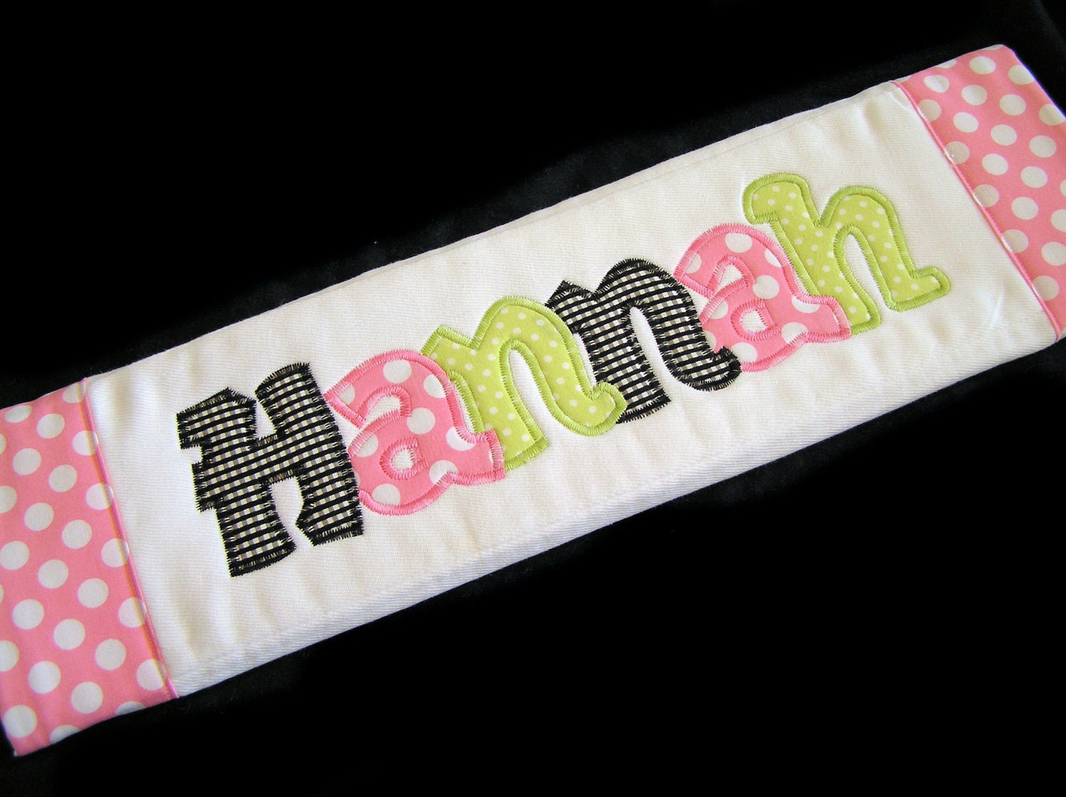 Personalized Baby Burp Cloth - Appliqued - Hannah