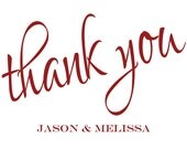 Modern Thank You Card - Wedding Thank You Note