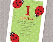 Little Ladybugs Birthday Party Invitation Printable Custom Personalized (Digital File) Il_170x135