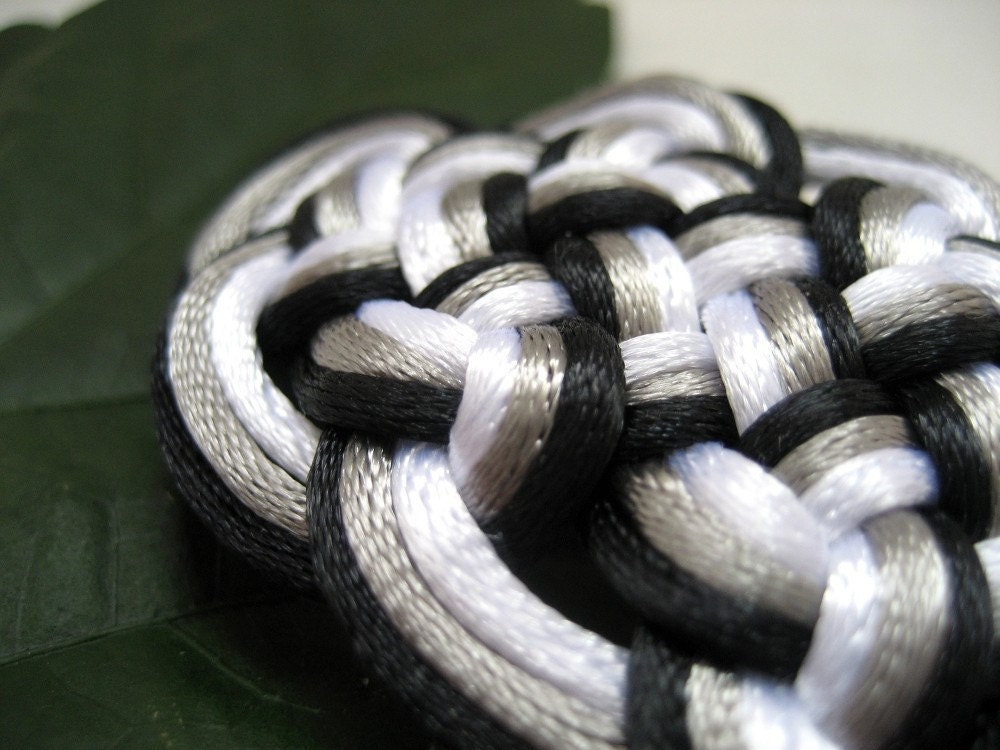 Hair Barrette - Black, Silver, White