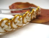 Hair Barrette - Cream, Gold