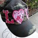 Camouflage Cadet Cap with LOVE in Pink - Free Shipping