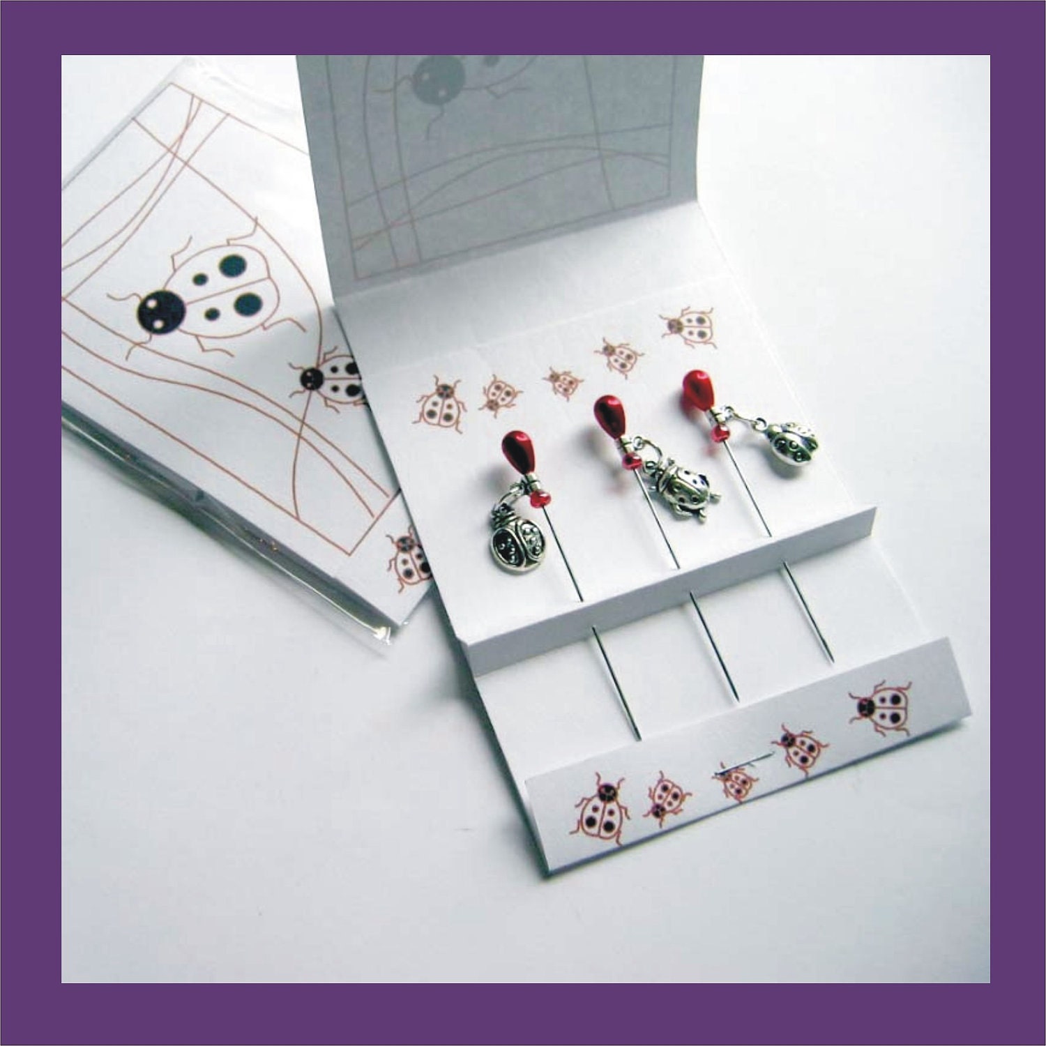 Ladybug Embellishment Pins
