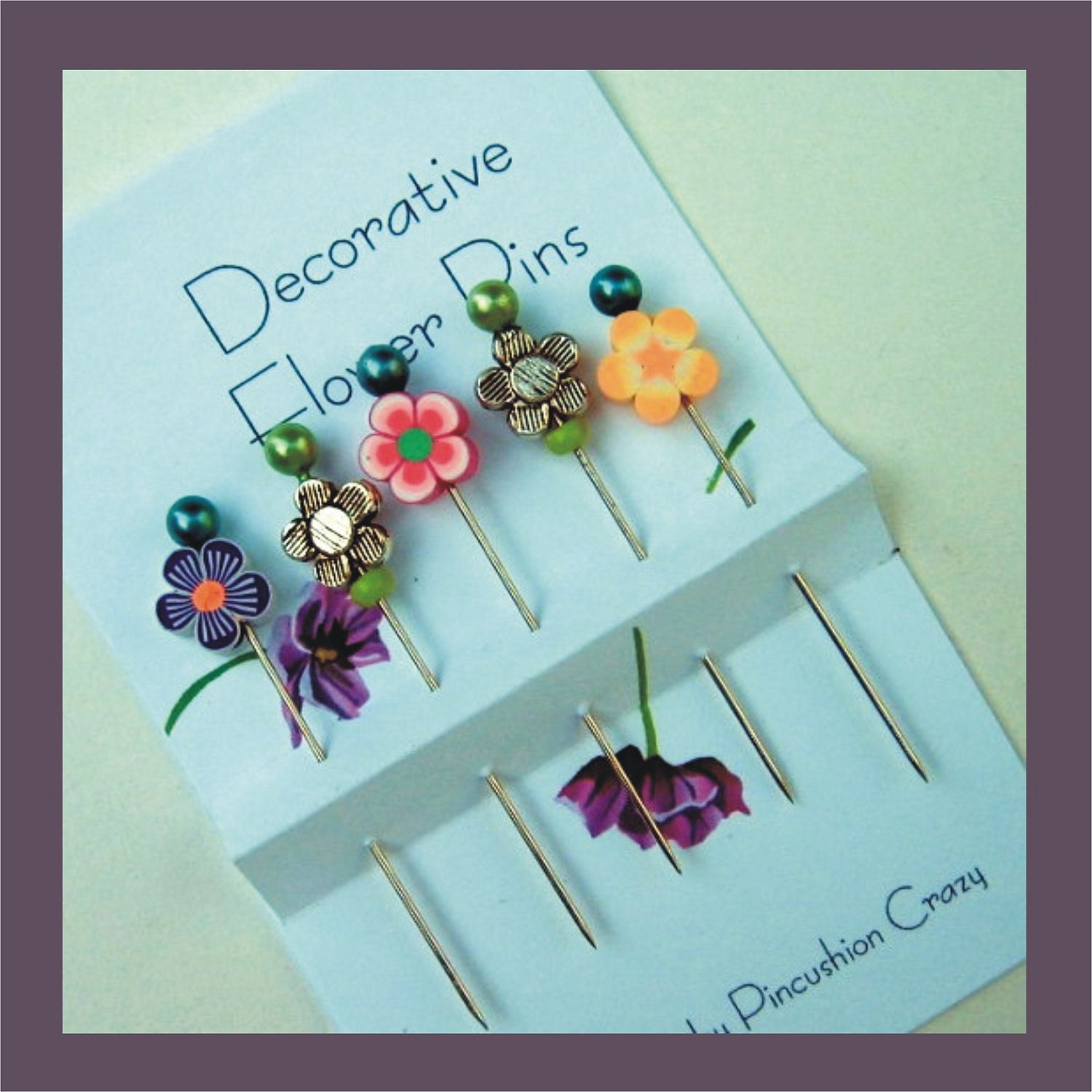 Decorative Flower Pins Embellishment Pins Sewing Pins