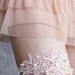 Lace Garter in Pale Pink with Pearls- Limited Edition - Last One