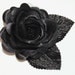 Black Satin Rose Flower Hair Clip or Pin/brooch Bridal Wedding Bridesmaid