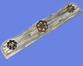 Wood Rack - Antiqued Blue and Gold