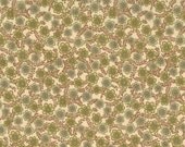 SALE Flowers Flax Kashmir II Fabric 1 yard