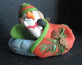 Parker Penguin-Pincecone Theme -Ornament