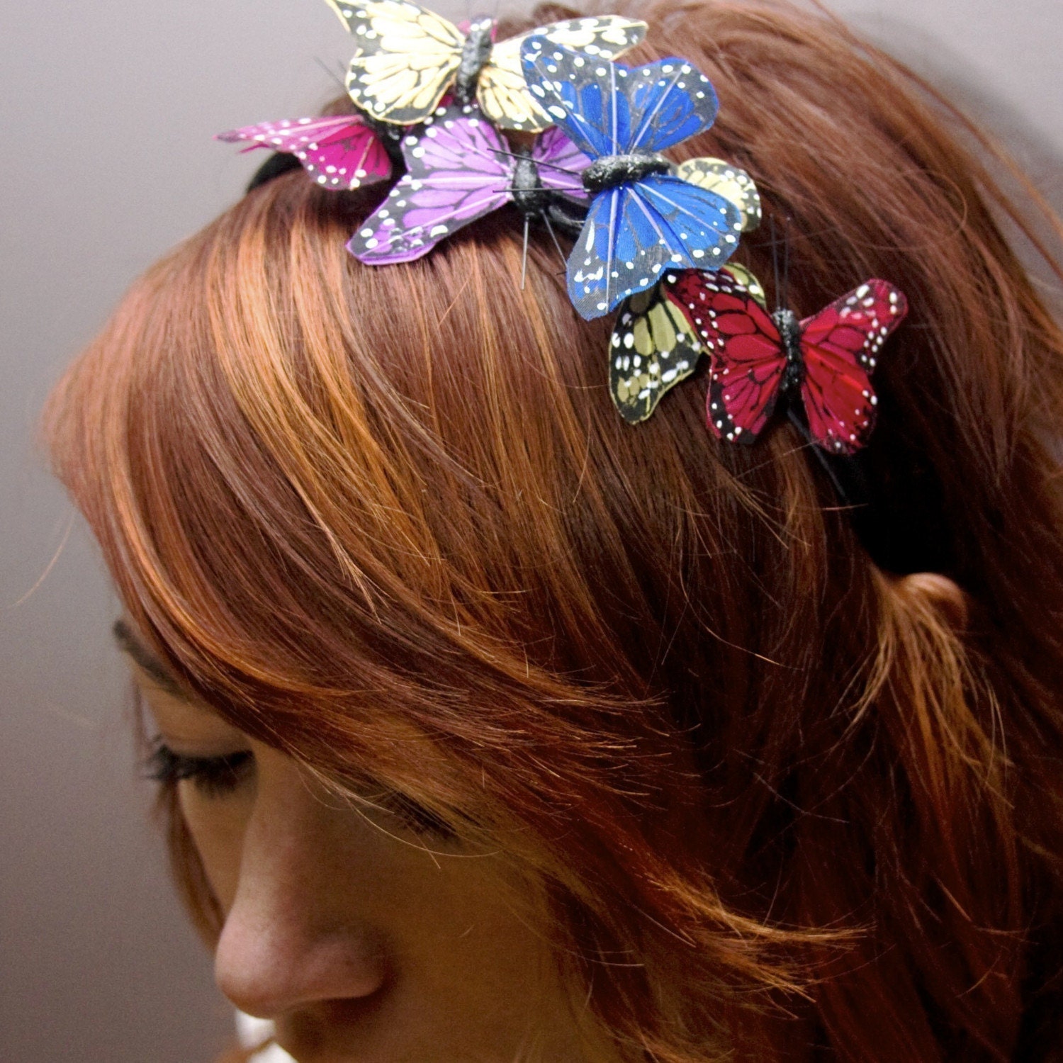 FlyAway Butterfly Hair Piece by NevaPlume on Etsy