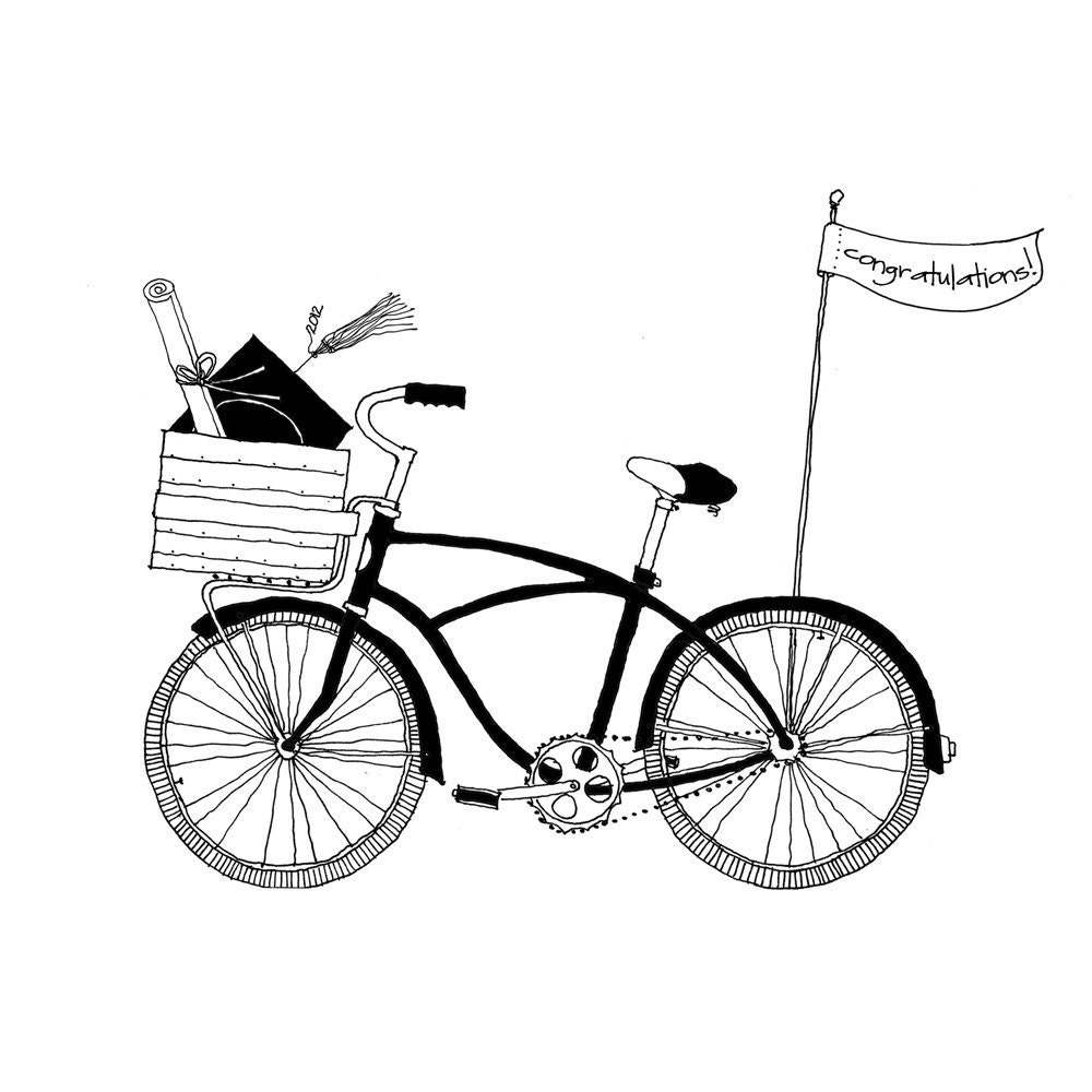Graduation Bike - Congratulations Card