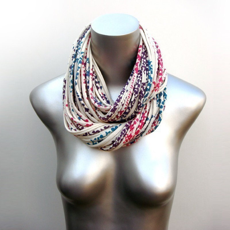 Circle Scarf - Eternity Scarf Infinity Scarf Chunky Necklace - Thick Cowl - Summer - Womens Mens Necklace Fabric Jewelry Tribal Scarves CIJ
