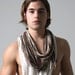 Brown Circle Scarf - Brown Infinity Scarf - Cotton Jersey Summer Scarf - Womens Mens Necklace Fabric - Tribal Burning Man Scarves Unique CIJ