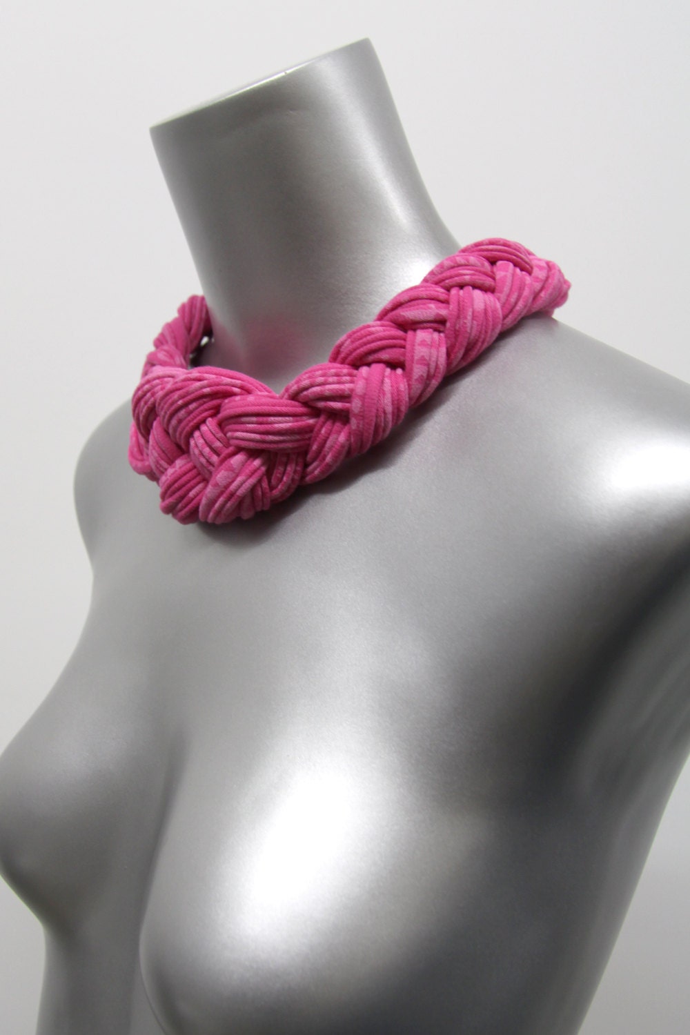 Collar Necklace Choker Braided knotted Chokers Bright Neon Pink Flambe African Neckpiece Tribal Jewelry Summer Fashion Jewelry