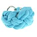 Braided Friendship Bracelet Bangles Fabric Cuff Chunky Jewelry Women Tribal Wrap Arm Infinity Stack Bangle Bracelets Baby Blue Silver Tone