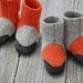 Baby Shoes, Wool Slippers, Leather Soles, Eco Friendly, size 12-24 months, Firefly