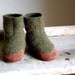 Wool Baby Slippers, Toddler Shoes, Eco Friendly, size 12-24 months,Tree Hugger