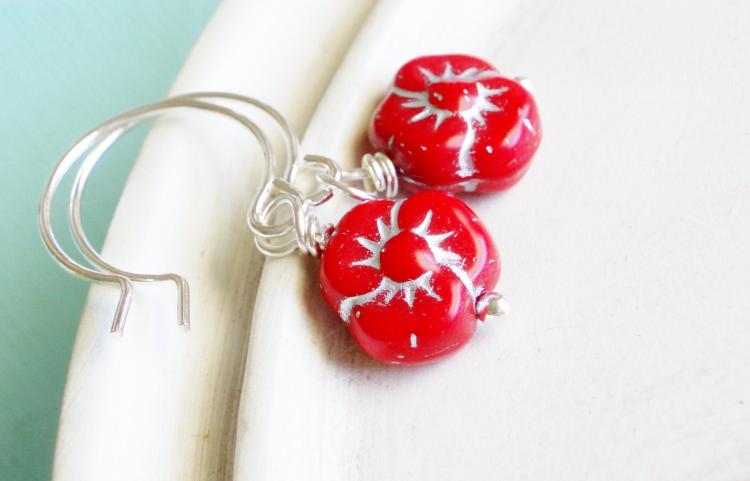 Red Earrings - Scarlet Bloom Earrings