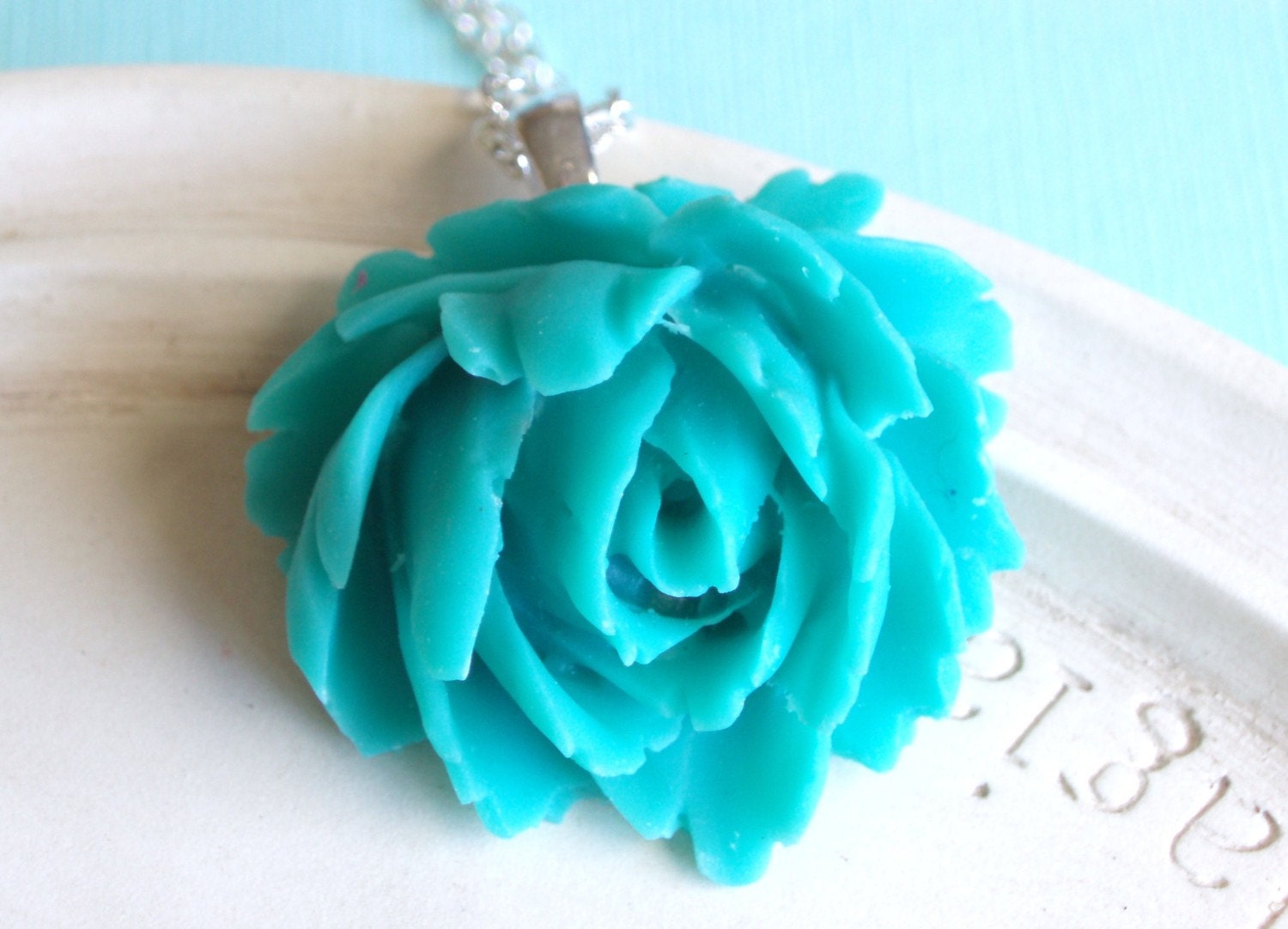 Teal Lotus Flower