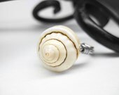 Ocean Sea Shell Ring. Silver Wire Wrapped Ring