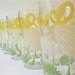 Set of 6 vintage Anchor Hocking juice glasses with flamingos and cattails