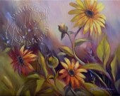 Oil Painting - Sunflowers - Colorado Wild Sunflowers