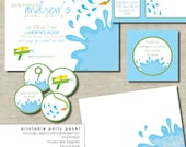 splash printable party package including splash invitation