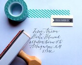 Custom CALLIGRAPHY Return Address Stamp for Wedding Invitations