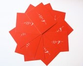 HELLO Post Cards - Set of 8 - printed on 100% recycled paper - 5.5x4.25 (with rounded corners)