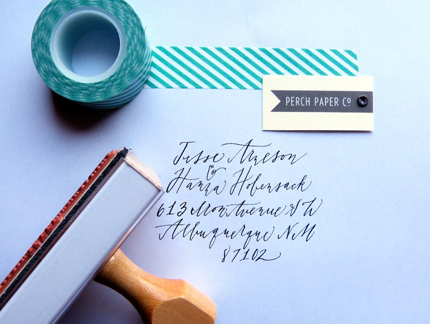 Custom CALLIGRAPHY Return Address Stamp