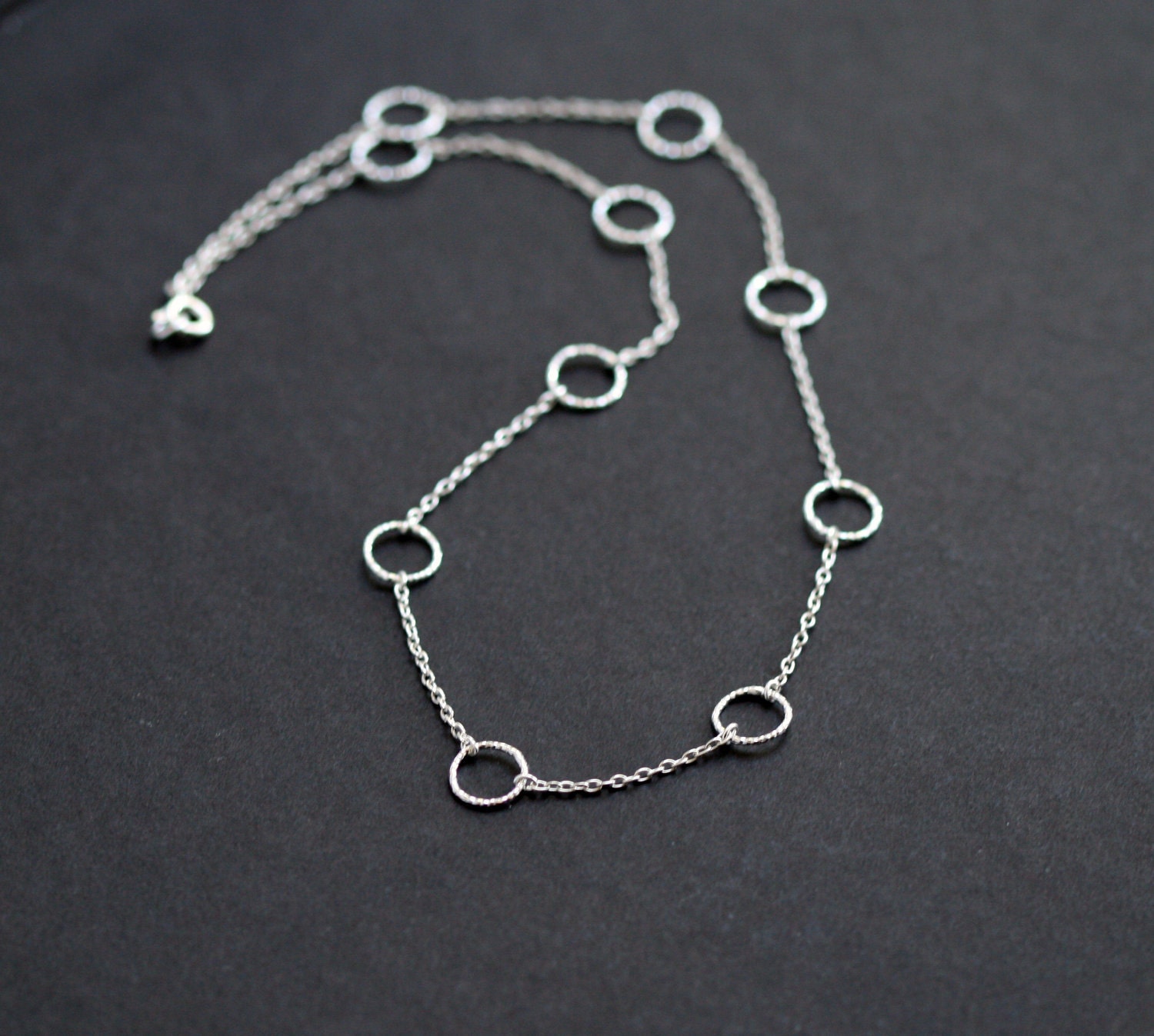 Sterling Silver Tiny Circle Necklace