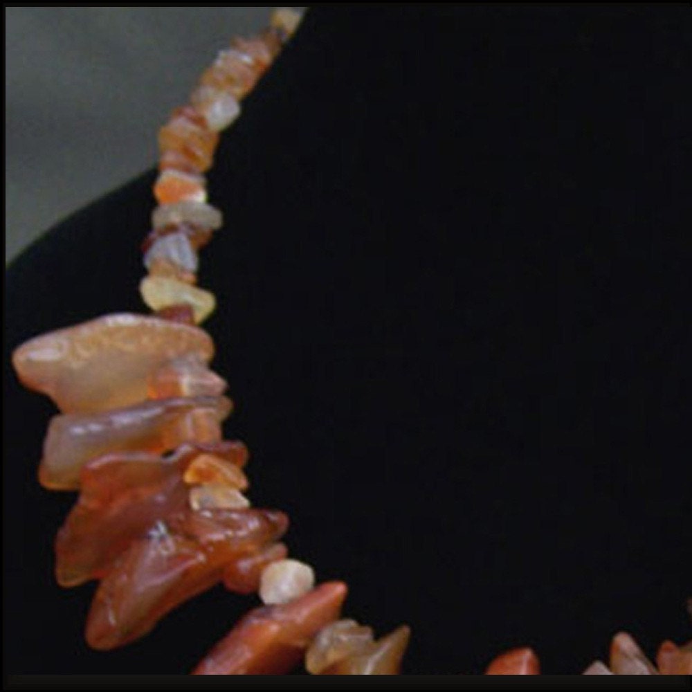 Hot Carnelian Necklace Choker OOAK Jumbo Carnelian Slices Massive FavoriteBlings Head Turner