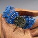 Moon and Stars Micro-Macrame Bracelet in Brilliant Blue