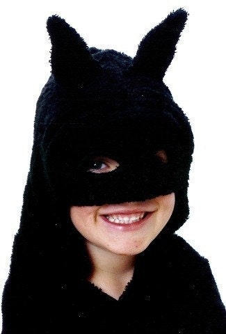 Handmade Black Mask Superhero Hooded bath towel