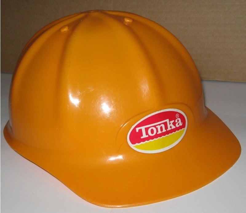 Tonka Hard Hat Adjustable Kids Vintage 1970s by MidwoodVintage