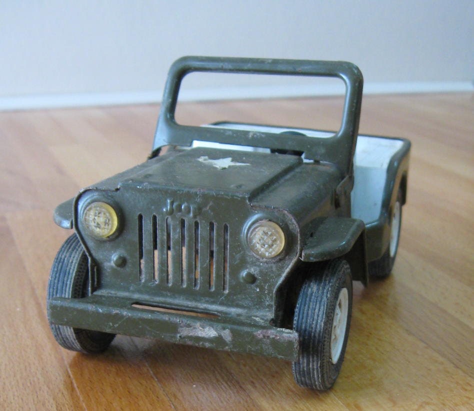 Tonka Army Jeep Die cast Metal 1960s vintage