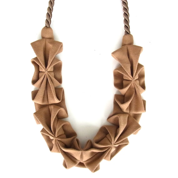New Color -Origami Hana Rope Necklace - Cinnamon