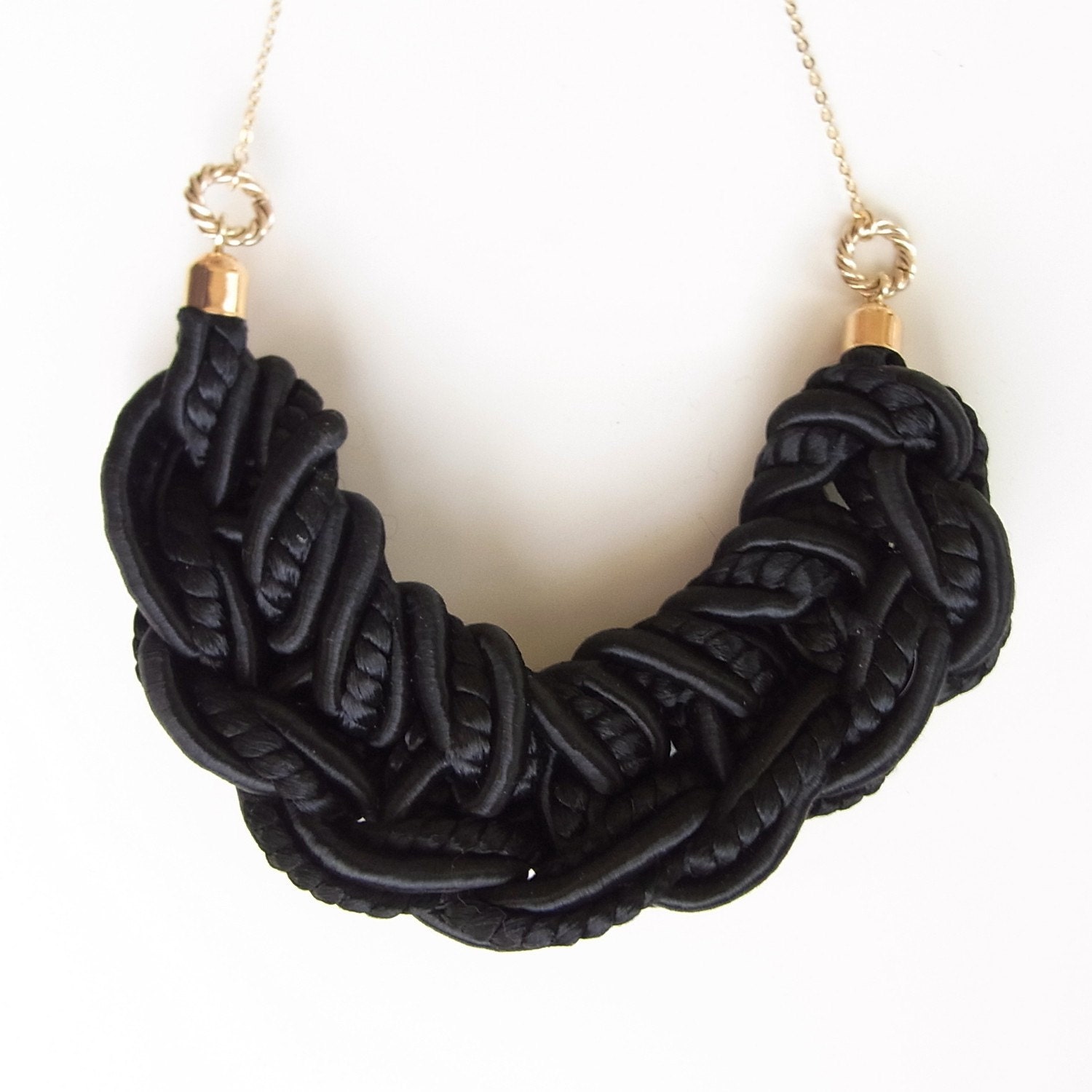 LAST ONE - Ami Rope smile Necklace - Black