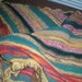 Hand Knit Lightweight Shawl in Earth Tone Stripes