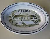 Diner plate hand painted