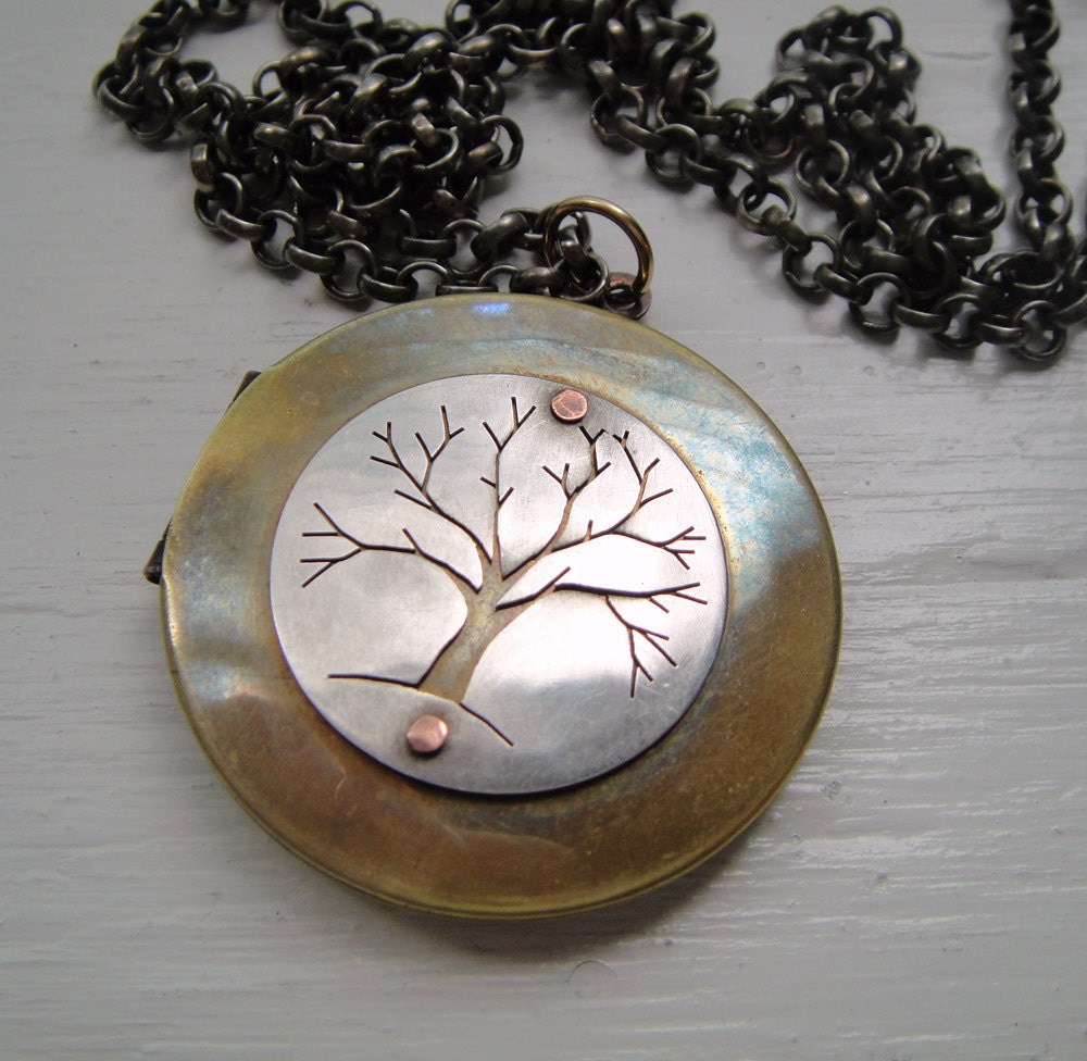 Tree Large Vintage Locket