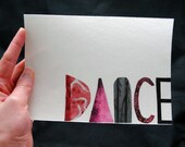 Dance, 5x7 inch ORIGINAL COLLAGE ART