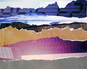Abstract Landscape, 7x5 ORIGINAL COLLAGE ART