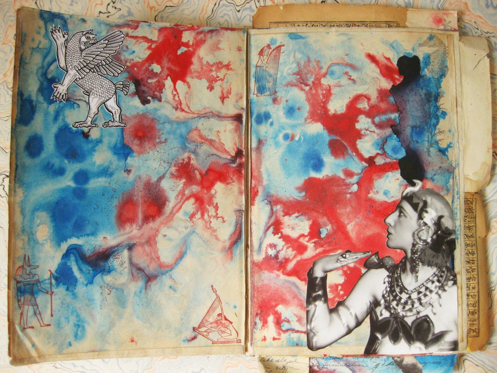 handmade collage book - birds of north america: by the waters of babylon