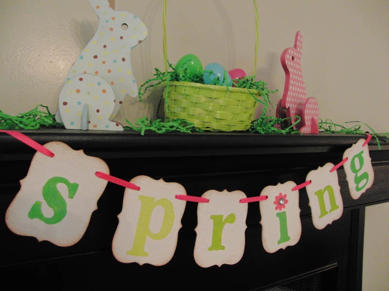 spring decoration banner sign garland swag Il_570xn