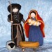 Nativity Scene, Mary and Joseph, Christmas, Angel, Blessing, Waldorf Doll, Magic Wool, needle felted