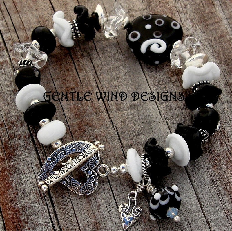 YOUR LOVE - OOAK - Handmade lampwork Beads, All Sterling Silver Beads and Components