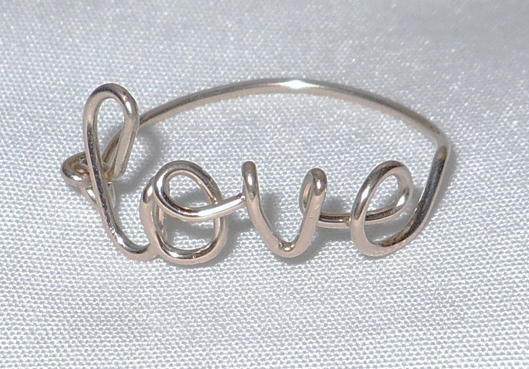 LOVE RING  Argentium sterling silver......